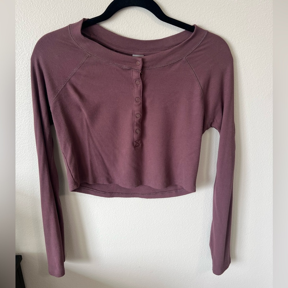 Mono B crop top long sleeve